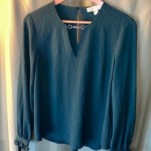 Michael Kors blouse size medium color money making green